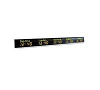 Timer da Palestra, 5 città Time Clock Montaggio a parete Telecomando ad alta luminosità Led Digital Clock Zone Time Clock Gancio di montaggio gratuito Grande orologio(HIT5-2.3R(SJZ))