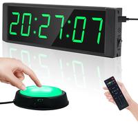 Timer da Palestra per Home Gym, Orologio Digitale con Pulsante Start/Stop, Timer per Allenamento a Intervalli, Orologio da Parete 12/24H
