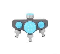 Timer dell'acqua da giardino, deviatore a 3 uscite con interruttore indipendente della valvola, regolatore automatico di irrigazione per cortile (blu)