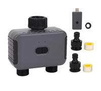 Timer di irrigatore intelligente a 2 zone, timer d'acqua WiFi Bluetooth Garden Hose con molità manuale di ritardo di pioggia con app e controllo vocale per l'orbita dell'orbita