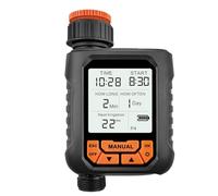 Timer di irrigazione, timer d'acqua programmabile 1 manuale del prato di outlet timer a bordo automatico con schermo LCD per tubo di shoaker esterno da giardino (Con sensore di pioggia)