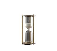timer di legno, Clessidra a tre colonne in metallo, bianca o viola, 10 min, 15 min, 30 min(White,30min)