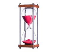 timer di legno, Clessidra con sabbia 15 o 30 minuti multicolore(Red,30 minutes)