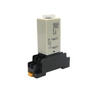 Timer di ritardo H3Y-2 AC110V AC220V AC380V con base di appoggio, manopola rotante di ritardo all'accensione, relè di temporizzazione DPDT 0-60 min.(Voltage AC 110V,0-60 Seconds)