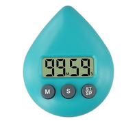 Timer digitale a risparmio energetico, a prova di spruzzi, con conto alla rovescia programmabile e sveglia, display a tre colori e ventosa, per cucina e uso domestico (verde)
