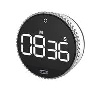 Timer < , digitale, argento/nero