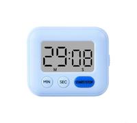 Timer digitale con cronometro e modalità conto alla rovescia per cottura e compiti a casa, con supporto pieghevole e retro magnetico per un posizionamento sicuro (blu)