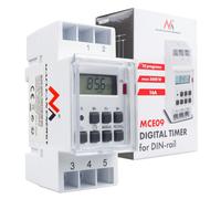 Timer digitale con programma settimanale su barra DIN per quadro elettrico DIN