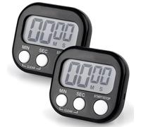 Timer digitale da cucina, orologio da cucina, timer digitale magnetico, cronometro con allarme, cronometro, conto alla rovescia, per cucina, studio, allenamento (nero)