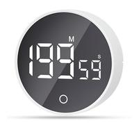 Timer digitale da cucina, timer visivo magnetico, 60 minuti, conto alla rovescia con 3 livelli di volume, sveglia a breve termine, grande schermo LED, timer per cucinare, cuocere, sport, studio