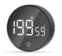 Timer digitale da cucina, timer visivo magnetico, 60 minuti, conto alla rovescia con 3 livelli di volume, sveglia a breve termine, grande schermo LED, timer per cucinare, cuocere, sport, studio