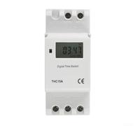 Timer digitale DIN AC220V 16A con display LCD, timer programmabile per binario a cappello, controllo orario giornaliero e settimanale, relè temporale SPDT, 50Hz modulo timer DIN