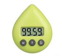 Timer digitale impermeabile con funzione di memoria, perfetto per cucinare e fare il bagno, facile installazione e allarme sonoro chiaro (giallo e verde)