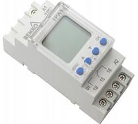 Timer digitale LCD Astro 24-264 V AC/DC per guida DIN