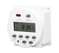 Timer digitale LCD, interruttore programmabile settimanale con accensione/spegnimento automatico e memoria in caso di interruzione di corrente.