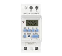 Timer Digitale LCD Programmabile Settimanale Elettronico Da 7 Giorni, Interruttore Relè, Controllo Guida DIN 1NO1NC 1NO THC15A 30A Risparmio Energetico(DC AC 12V,1NO 30A)