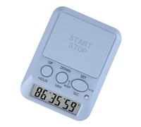 Timer digitale per conto alla rovescia, in plastica, con funzione di blocco e 3 livelli di volume, schermo LCD ad alta visibilità per casa e posto di lavoro, timer conto alla rovescia, bianco