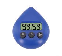 Timer digitale per doccia con design impermeabile, conto alla rovescia programmabile e sveglia, risparmio energetico per il bagno, materiale ABS con ventosa (blu)