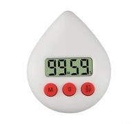 Timer digitale per doccia, impermeabile, a risparmio energetico, con conto alla rovescia, timer programmabile, per bagno, cucina, uso domestico (bianco)