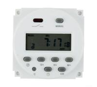 Timer digitale programmabile da 12 V CC, valutazione 16 A, display LCD, sostituzione manuale, 16 impostazioni settimanali on/off, copertura impermeabile per un uso sicuro (A)