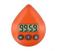 Timer digitale programmabile per doccia, con ventosa, per risparmiare acqua ed energia (arancione)