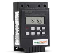 Timer digitale programmabile, TM616 Presa elettrica digitale con display LCD per luci, programmabile 24/7 giorni alla settimana (nero, 110 V)