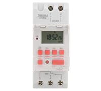 Timer Digitale Solare 24 Ore con 1NO 1NC DC 24V 30A per Controllo Piscina Cancello Irrigatori con Modalità Sleep e Display AM/PM