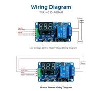 Timer digitale timer LED regolabile per tempo di ritardo doppio design MOSFET