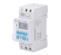 Timer Display LCD, Interruttore Timer Programmabile 24 Ore su 24, 7 Giorni per Luci, Timer Digitale per Interni con 16 Impostazioni ON/OFF Timer Montato su Guida DIN