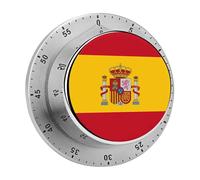 Timer divertente con bandiera spagnola, conto alla rovescia da 60 minuti, strumento meccanico per la gestione del tempo per il lavoro in cucina