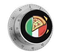 Timer divertente per pizza italiana, timer con conto alla rovescia da 60 minuti, strumento meccanico per la gestione del tempo per il lavoro in cucina