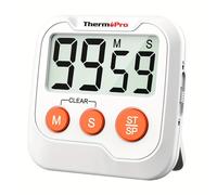 Timer elettronico con ampio schermo LCD, Bianco