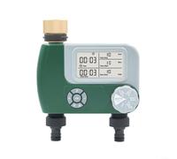 Timer elettronico da giardino con doppia uscita, display a LED, impermeabile, controllo automatico di irrigazione, sistema di irrigazione programmabile per prato, cortile, piante, irrigazione esterna