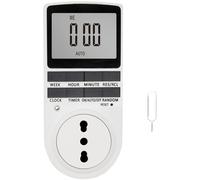 Timer elettronico digitale, 10 timer programmabili, 16A, 230VAC, risparmio en...