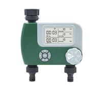 Timer elettronico impermeabile a doppia uscita per irrigazione tubo da giardino, display a LED per funzionamento chiaro, durata regolabile e impostazioni di intervallo per irrigazione personalizzata