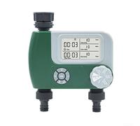 Timer elettronico impermeabile per tubo da giardino con due uscite indipendenti, durata e intervallo di irrigazione regolabili, display a LED per pianificazione e controllo dell'irrigazione facili da