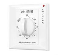 Timer elettronico meccanico per conto alla rovescia, 220 V, 2000 W, con indicatore LED, per pompe dell'acqua, termoventilatore, condizionatori, cuociriso per acquario, router, e-bike, caricabatterie