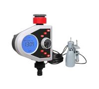 Timer for irrigazione da giardino con display LCD a una uscita, set di sensori pioggia/sensore umidità elettrovalvola a solenoide automatica elettronica digitale