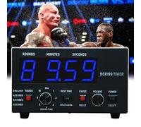 Timer Intervallo Boxe Professionale, Timer Allenamento Boxe Timer Da Palestra Con Display Led, Allenamento 30S-10Min E Tempo Di Riposo 0/30/60S, Volume Regolabile, Per Muay Thai/Mma/Kickboxing,Blue
