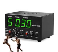 Timer Intervallo Boxe Professionale, Timer da Palestra con 1-12 Round di Sfida, Display LED, Allenamento 30S-10Min E Tempo di Riposo 0/30/60S, Volume Regolabile, per Muay Thai/MMA/Kickboxing,Green