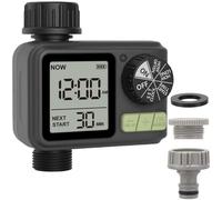 Timer Irrigazione Automatica Digitale Centralina Irrigazione Temporizzatore Programmatore Irrigazione Giardino /IPX5 Impermeabile/Ritardo Pioggia/Modalità di Irrigazione Manuale