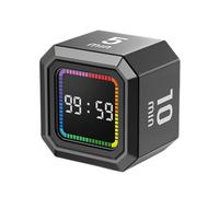 Timer Magnetico A Gravità con Visualizzazione, per Apprendimento, Disciplina, Cucina Silenziosa, Cottura, Fitness, Barra Colorata Nera