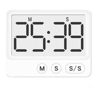 Timer magnetico LCD con funzione di reset a un solo pulsante, per cucina, studio, ufficio, supporta 99 minuti e 59 secondi conto alla rovescia e conto alla rovescia (Y8301 bianco)