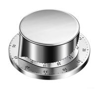 Timer Meccanico da Cucina Magnetico Acciaio 8cm