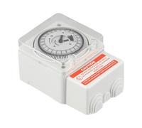 Timer meccanico su guida DIN 24 ore, CA 220 V, interruttore analogico | Timer meccanico CA 220 V, 24 ore, montaggio su guida DIN con 300 ore di backup