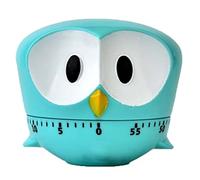 Timer per bambini, 1 pezzo blu simpatico gufo cartone animato Mini 60 minuti timer meccanico da cucina da cucina, contatori di allarme rumorosi con funzionamento manuale per, aula e uso dome
