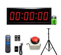 Timer per conto alla rovescia, con treppiede, funzione di conteggio giù/alto, telecomando, cronometro sportivo, 12/24H, orologio digitale a LED, adatto per allenamento, fitness