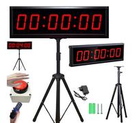 Timer Per Il Conto Alla Rovescia, Cronometro Per Gare Timer Gioco Palestra 2,3 Pollici Con Treppiede Con Telecomando Conto Rovescia/Conto in Avanti Digitale 6 Cifre Luminosità Regolabile (Ricarica)