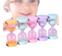 Timer per la sabbia - Timer per classe da 4 pollici | Set di in vetro - Strumenti trasparenti di gestione del educativo per bambini, pianificazione dello studio, giochi, decorazioni pe