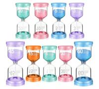 Timer per Macarons, Clessidra a sabbia colorata, Timer a sabbia da 1/3/5/10/15/20/30/45/60 minuti, adatto per giochi, spazzolatura dei denti, compiti, insegnamento scolastico, timer silenzioso da cuci